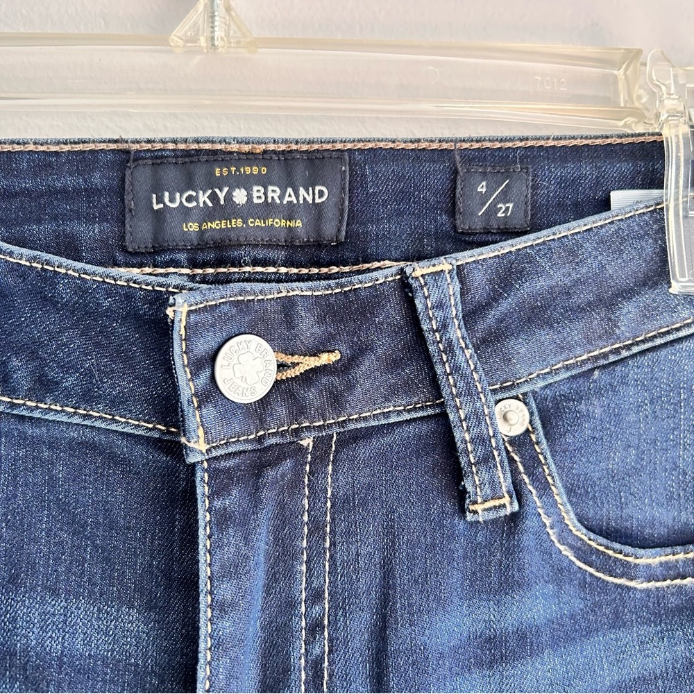 New Lucky Brand Lolita Skinny Ankle Jeans Women's 4/27 Dark Wash Denim Stretch - Picture 3 of 6